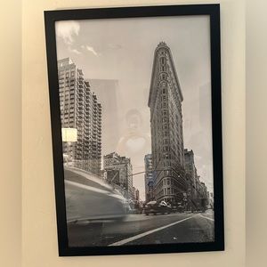 Contemporary Black Picture Frame - Clear Plastic, CardBoard Backing